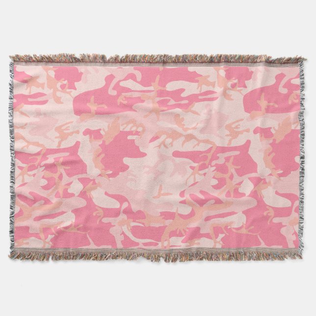 Cobertor Camuflagem Rosa, Militar, Exército (Frente)