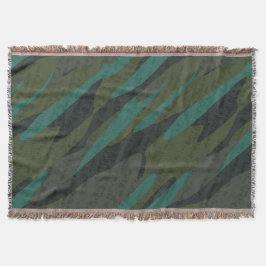 Cobertor Camuflagem Verde Abstrato
