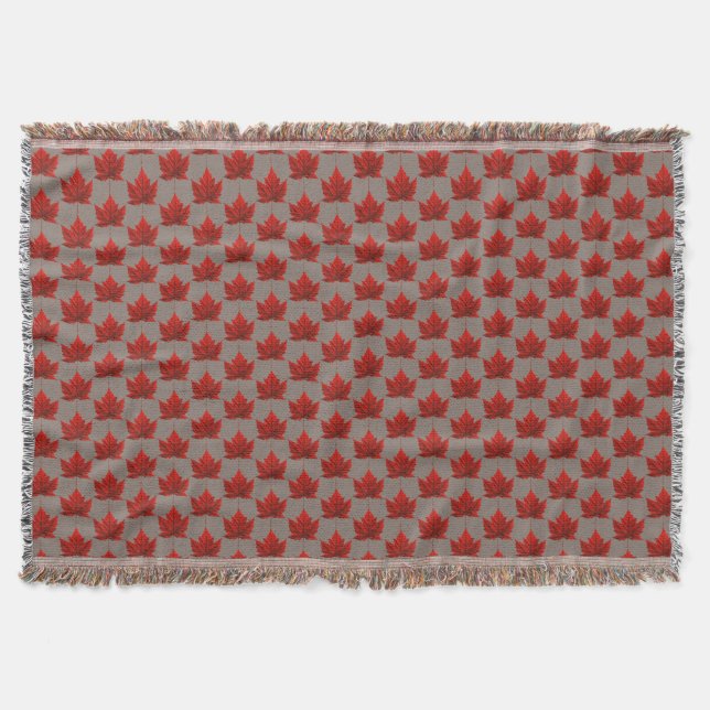 Cobertor Canadá Blanket Canadá Mapeia Leaf Souvenir Throw (Frente)