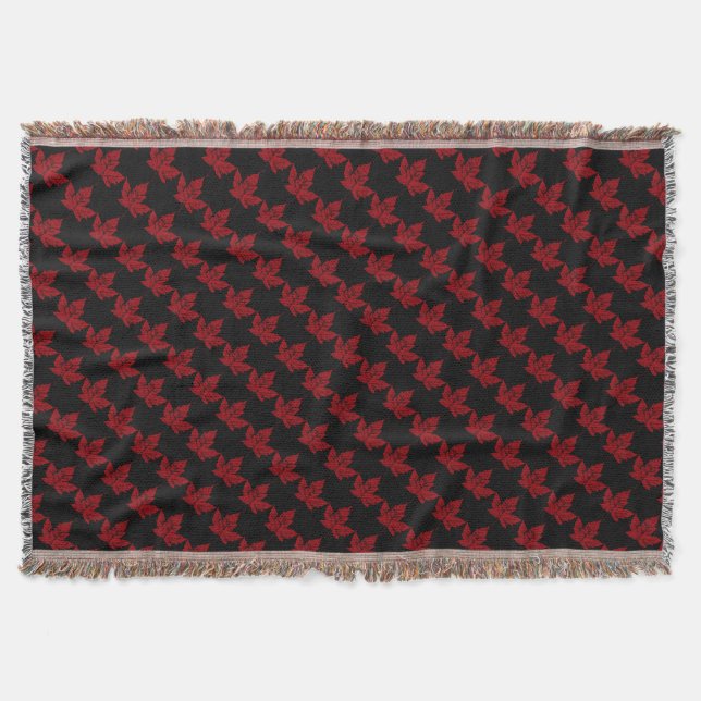 Cobertor Canadá Blanket Canadá Mapeia Leaf Souvenir Throw (Frente)