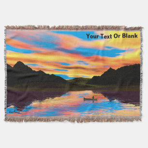 Cobertor Canoagem No Lago Sunset