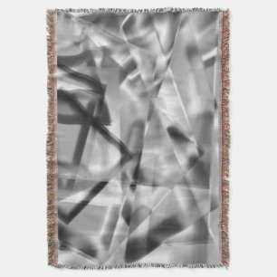 Cobertor Canto de pedaços quadrados de acrílico, cinzas a b
