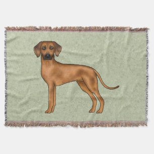 Cobertor Cão Leão Africano Rhodesian Ridgeback Raça Verde
