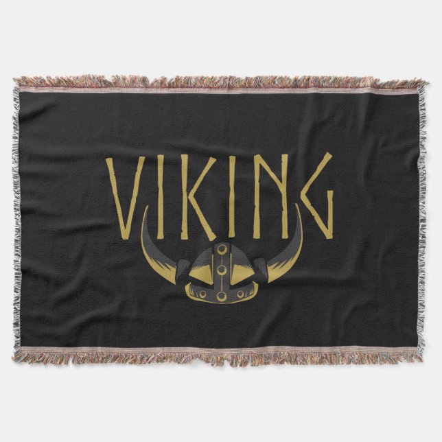 Cobertor Capacete com Chifres Viking (Frente)