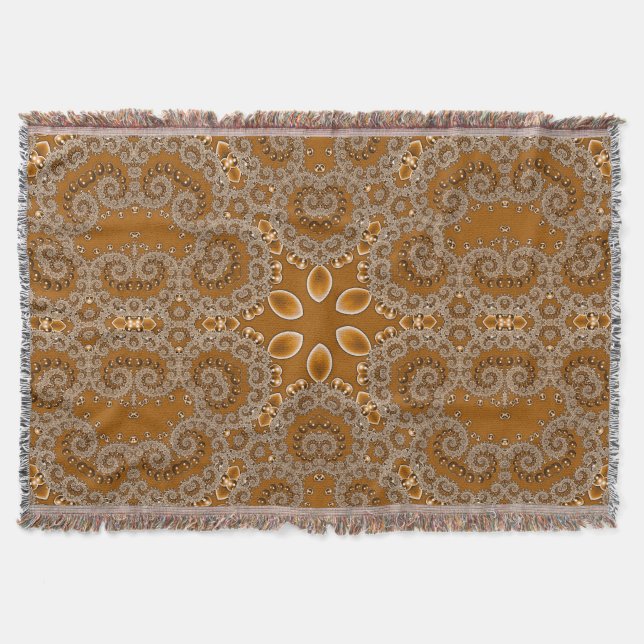 Cobertor Caramel Fractal Lace  (Frente)