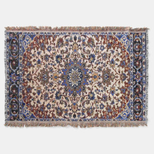 Cobertor Carpete Azul Turco Oriental Antiquado