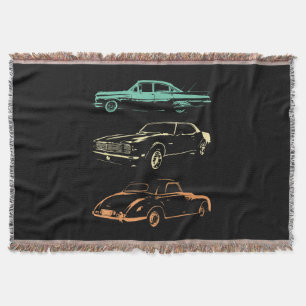 Cobertor Carros vintage - Retro Gráfico dos anos 80 e 90