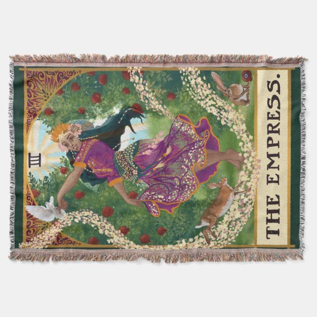 Cobertor Carta de Tarot da Imperatriz (Frente)