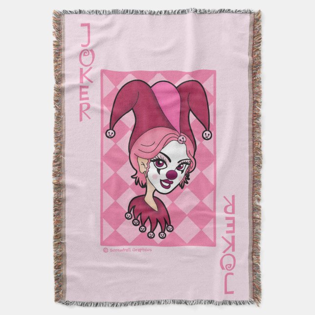 Cobertor Cartão de Joker Rosa (Frente Vertical)
