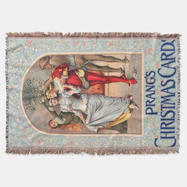 Cobertor Cartão de Natal de Prang (c. 1886) (Frente)