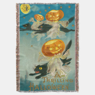 Cobertor Cartão postal kitsch e extravagante de Halloween v