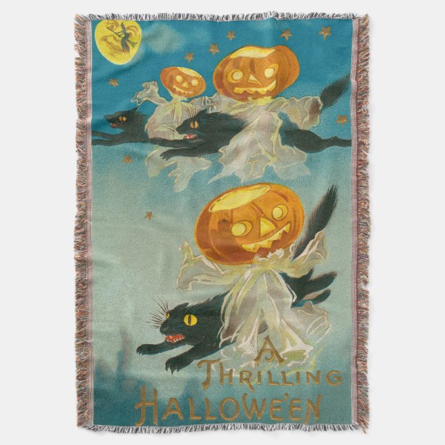 Cobertor Cartão postal kitsch e extravagante de Halloween v (Frente Vertical)