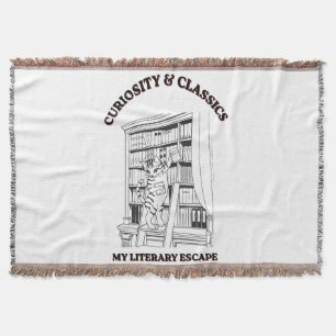 Cobertor Cartaz de Arte Estética de Bibliotecária Gata