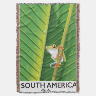 Cobertor Cartaz de férias do sapo-árvore da América do Sul