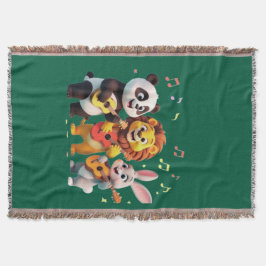 Cobertor 🎵 Cartoon Animal Music Party – Fun & Cute Musical