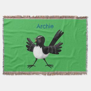 Cobertor Cartoon australiano Willie Wagtail personalizado