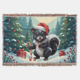 Cobertor Cartoon de Skunk de Natal bonito