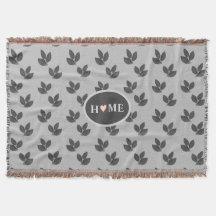 Casa de Coração Bonito & Folhas de Louro em Cinza