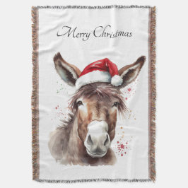 Cobertor Casa de Rancho Aconchegante no Estilo Natal Burro