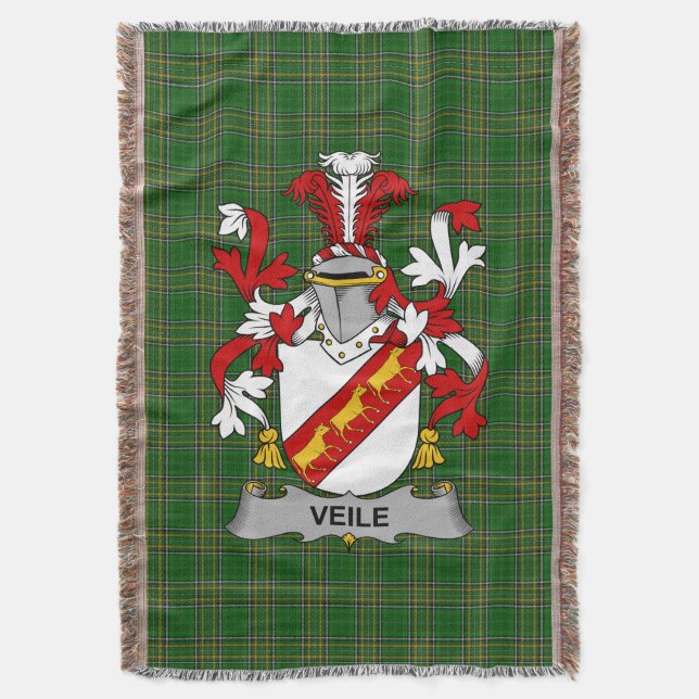 Cobertor Casaco de Armamento Irlandês ou Veale Crest Ir (Frente Vertical)