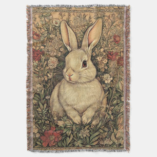 Cobertor Casaco de Coelho Tan de Cottage William Morris Vin
