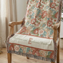 Casal de Monograma Floral Boho Terracota