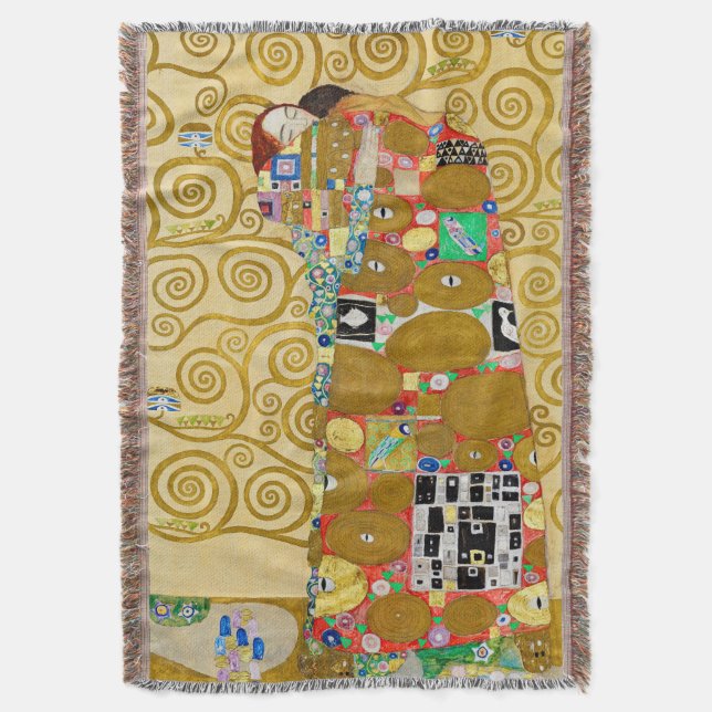 Cobertor Casal Gustav Klimt Novo Cumprimento (Frente Vertical)