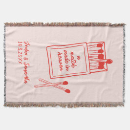 Cobertor Casamento Combinado no Céu Data de Casamento Verme