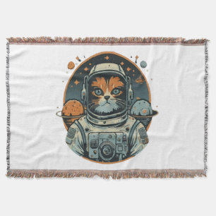 Cobertor Cat-astronauta em Asteroides