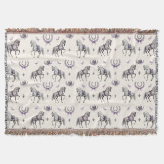 Cobertor Cavalo de Dressage Elegante e Ferradura Aquarela
