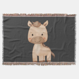 Cobertor Cavalo Preto Fofo 