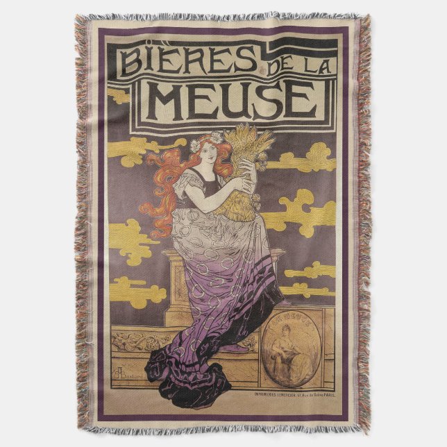 Cobertor Cerveja da Meuse por Marc Auguste Bastard (Frente Vertical)