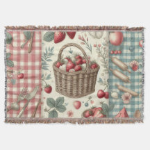 Cesta de Frutas Gingham Diversão