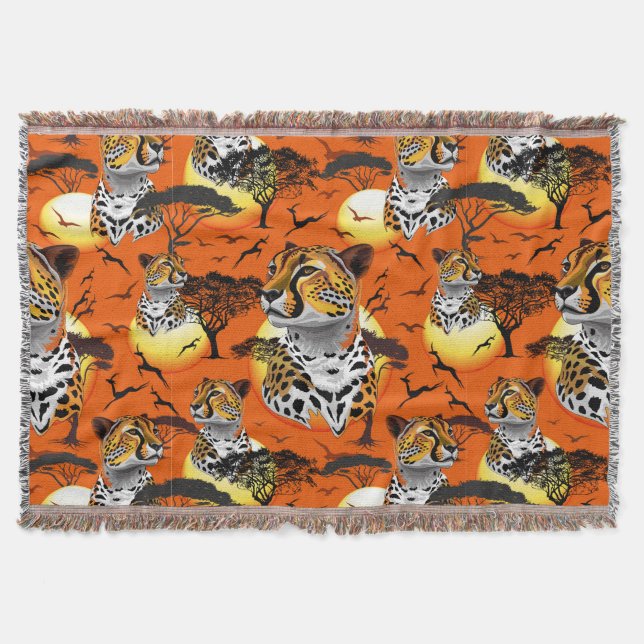 Cobertor Cheetah African Feline Wild Animal (Frente)