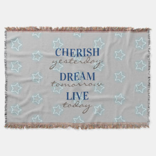Cobertor Cherish ontem Dream amanhã Live hoje