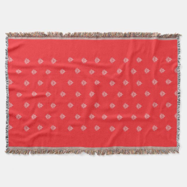 Cobertor Cherry Red com Mandalas (Frente)