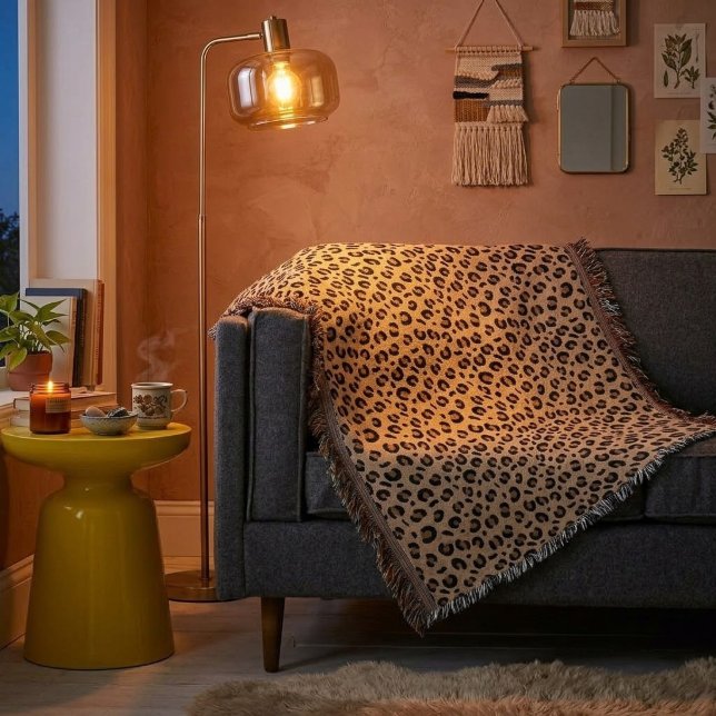 Cobertor Chic Aesthetic Leopard Print (Criador carregado)