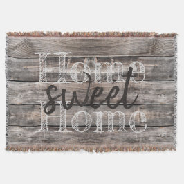 Cobertor chic rustic HOME SWEET HOME |