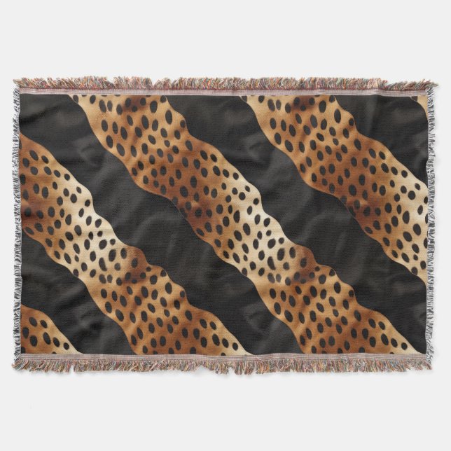 Cobertor Chic Western Black Cowhide (Frente)