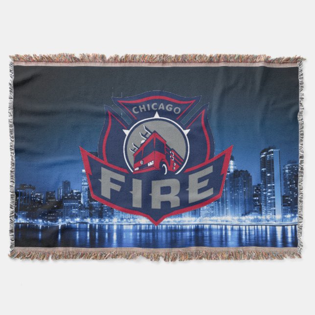 Cobertor Chicago Fire with Skyline (Frente)