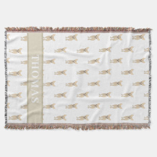 Cobertor Chihuahua Personalizado (Pelo Curto, Bege Creme)