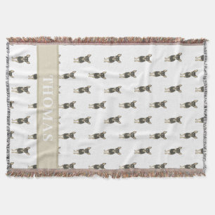 Cobertor Chihuahua personalizado (preto e latão)