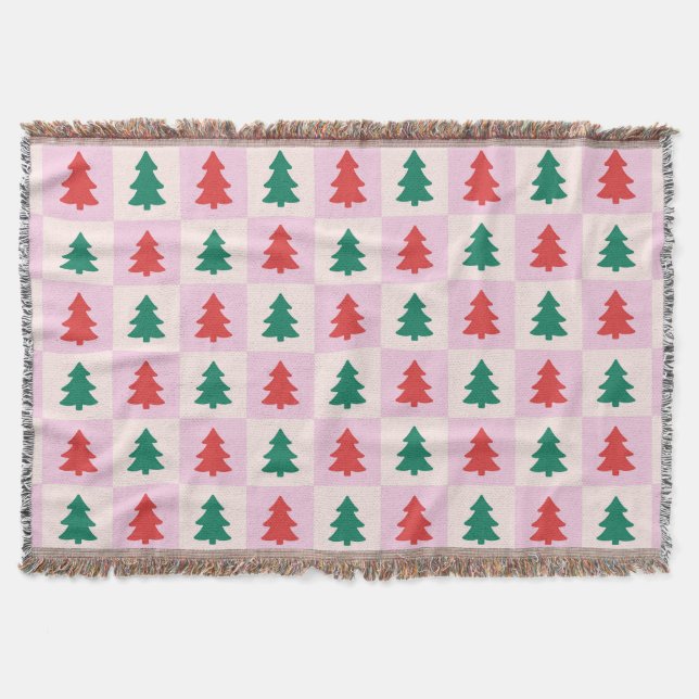 Cobertor Christmas Trees Throw Blanket (Frente)