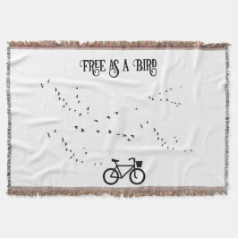 Cobertor Ciclismo da vida, livre como um pássaro personaliz
