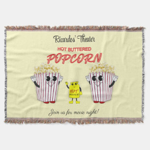 Cobertor Cinema Familiar com pipoca picada