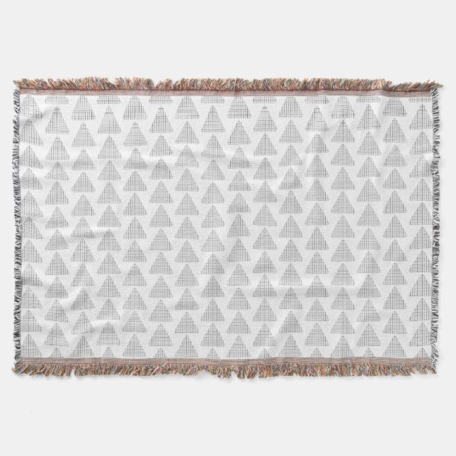 Cobertor Cinza de Tartan Triangles (Frente)