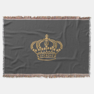 Cobertor Cinza Dourada Luxuosa das Trevas