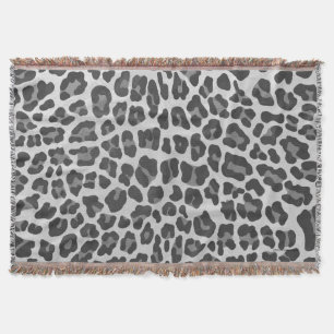 Cobertor Cinzas do leopardo e luz - impressão das cinzas
