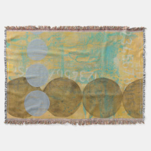 Cobertor Círculos castanho escuro e Cinza com números