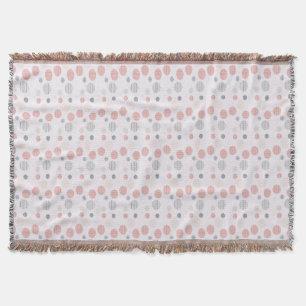 Cobertor Círculos vermelhos e azuis em branco